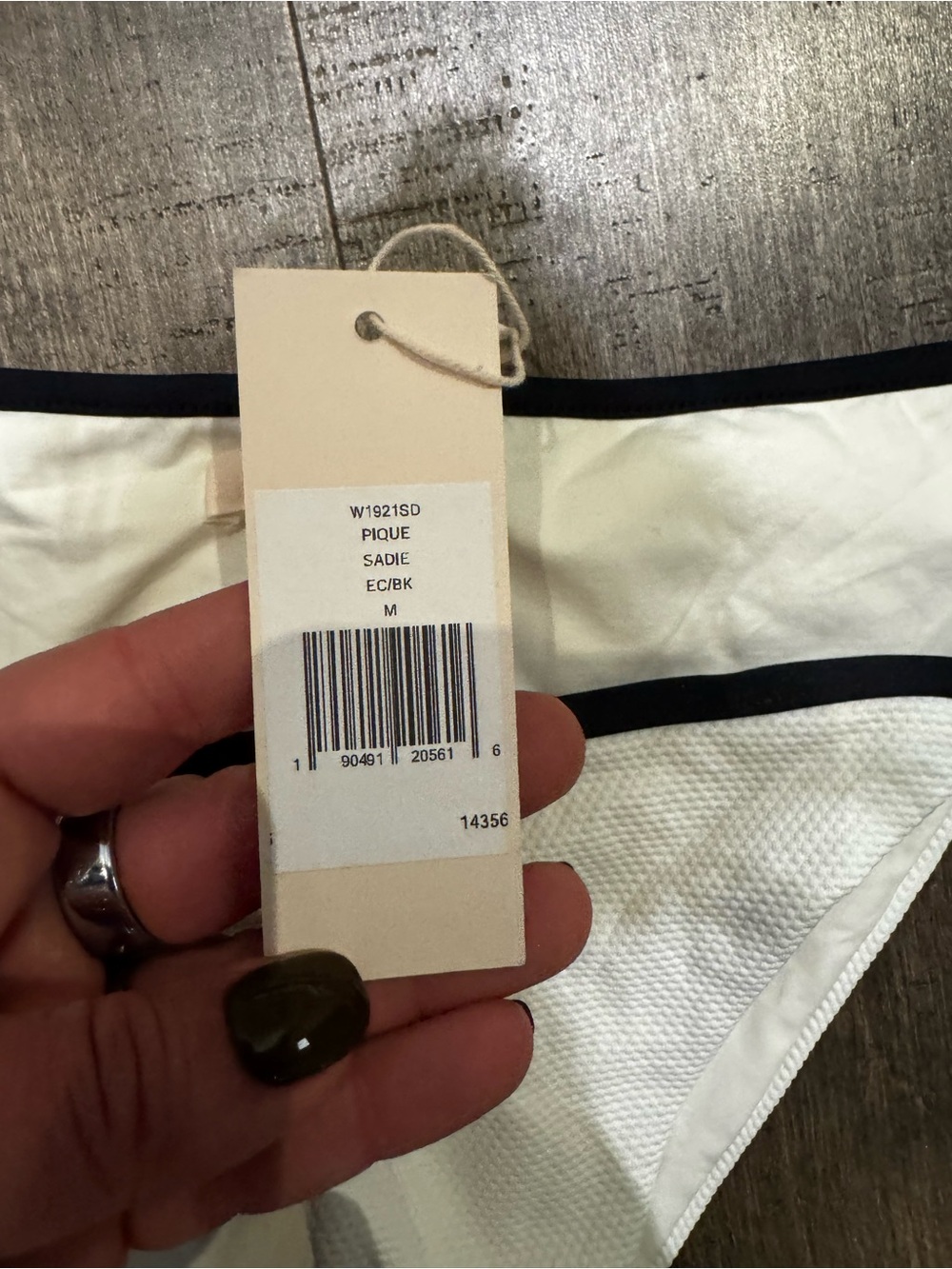 Eberjey White Bikini with Black Trim - Picture 2 of 5